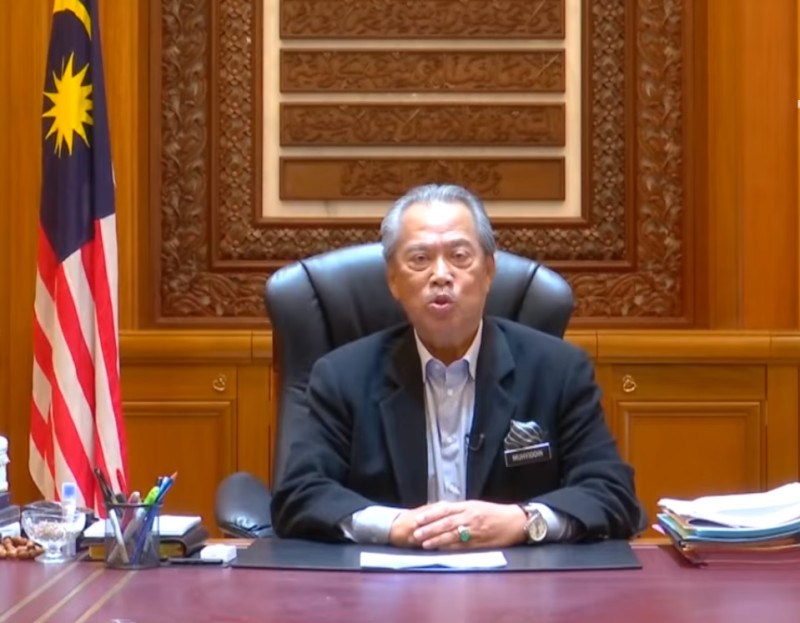 馬來西亞首相慕尤丁（Muhyiddin Yassin）宣布，行動管制令將延長兩週至4月28日。   圖：翻攝Muhyiddin Yassin臉書