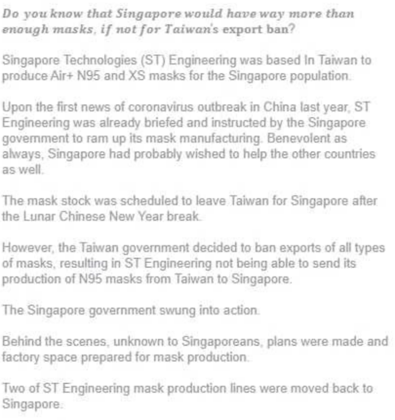    圖：翻攝自「Singapore Matters」臉書