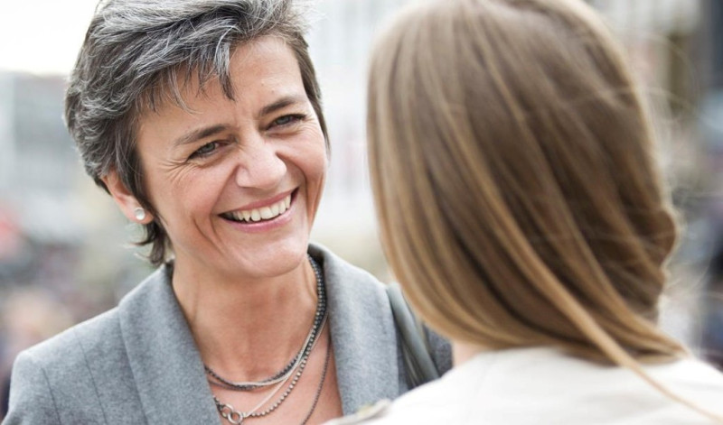 歐盟競爭專員維斯塔格（Margrethe Vestager）呼籲，歐盟成員國政府在必要時應入股私人歐企，以保護歐企不被外資不公平的手段收購   圖：翻攝自Margrethe Vestager臉書