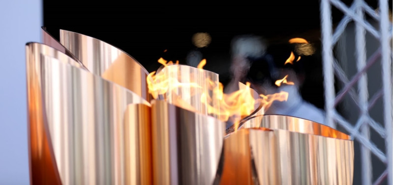 東京奧組委須妥善保管聖火，待一年後讓聖火在全日本傳遞，此聖火將燃燒一年五個月。   圖：翻攝自東奧官網