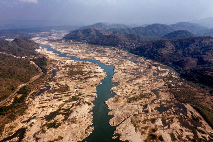 湄公河下游地景 圖:擷取自twitter