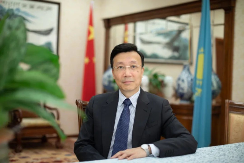 中國駐哈薩克斯坦大使張霄。   圖：翻攝自「環球時報」