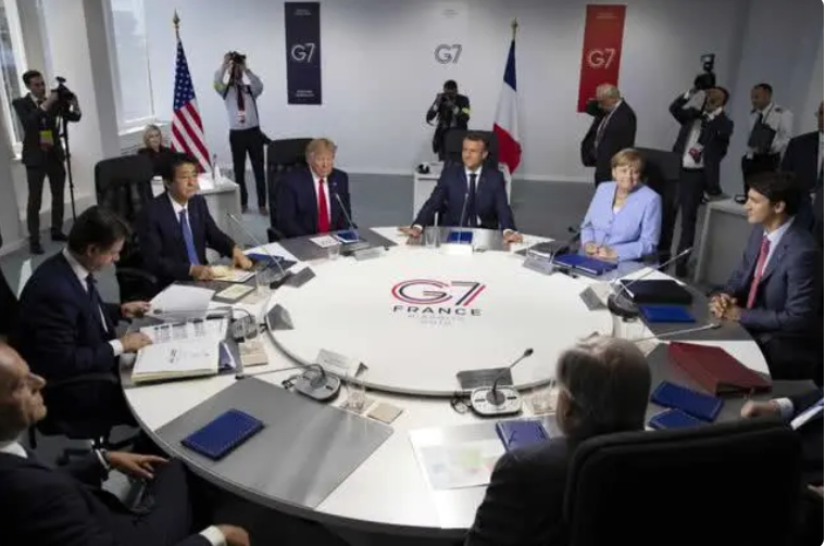 G7成員國17日發表聯合聲明，強烈譴責港版國安法的制定。   圖：翻攝自環球時報微信公眾號（資料照）