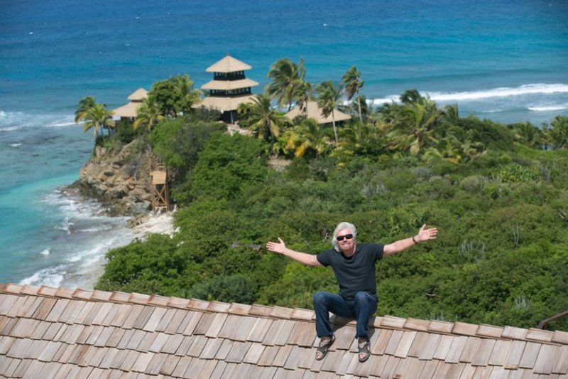 理查德・布蘭森 (Richard Branson) 位於加勒比海的40年之久的私人領地內克島。   圖 : 翻攝自virgin.com