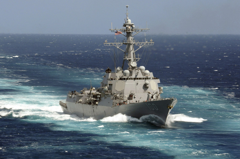 美國海軍。圖為驅逐艦「紀德號」。 圖：達志影像/美聯社