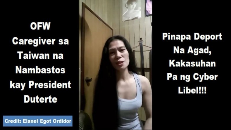 一名在台菲籍女看護日前在臉書上PO文批評菲律賓總統杜特地的武漢肺炎政策，遭菲國駐台官員警告，更擬將其送返菲國。   圖：翻攝自YOUTUBE