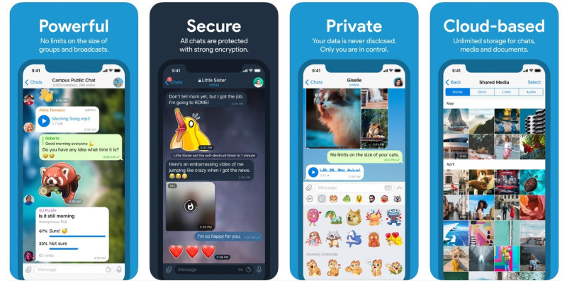 社群通訊軟體Telegram用戶數突破４億，業者還預告今年將會推出可支援多人進行線上會議的全新「視訊通話」功能。   圖：取自App Store
