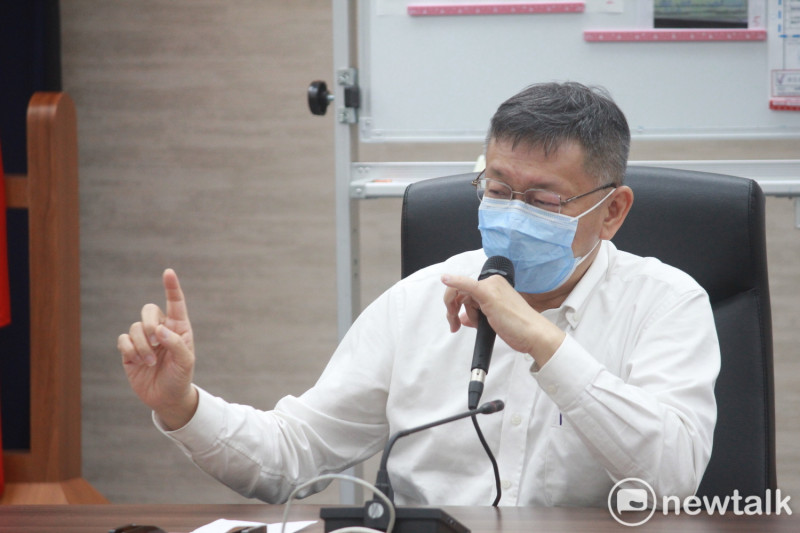 台北市長柯文哲今天被問到旺旺水神從2月被檢舉，拖到現在才罰，一時語塞。   圖：周煊惠 ／攝（資料照）