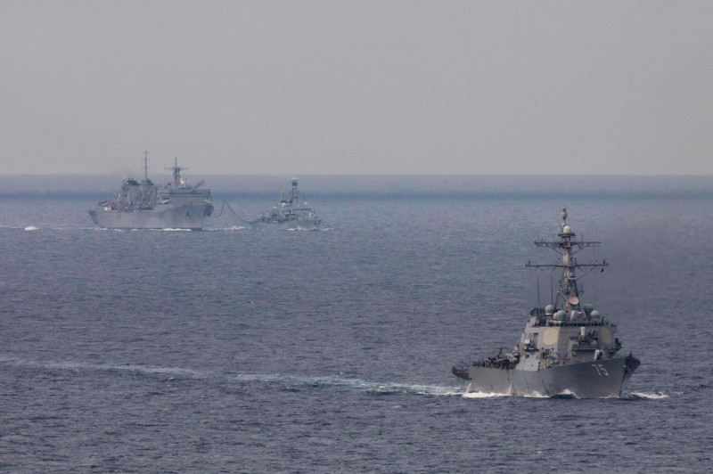 美國海軍4日派遣4艘軍艦前往俄羅斯北部的巴倫支海(Barents Sea)展開北極安全行動。   圖：翻攝自美國海軍官網