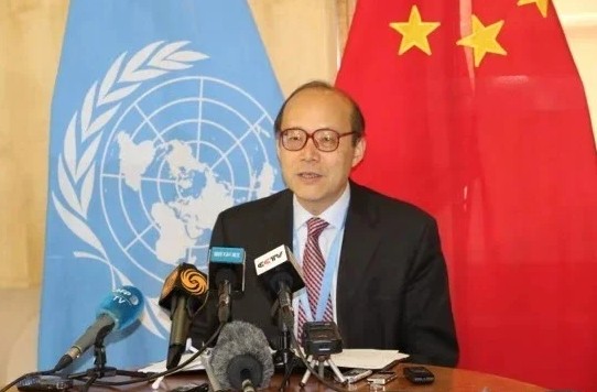 中國駐日內瓦代表團大使陳旭。   圖：翻攝中國常駐聯合國日內瓦辦事處
