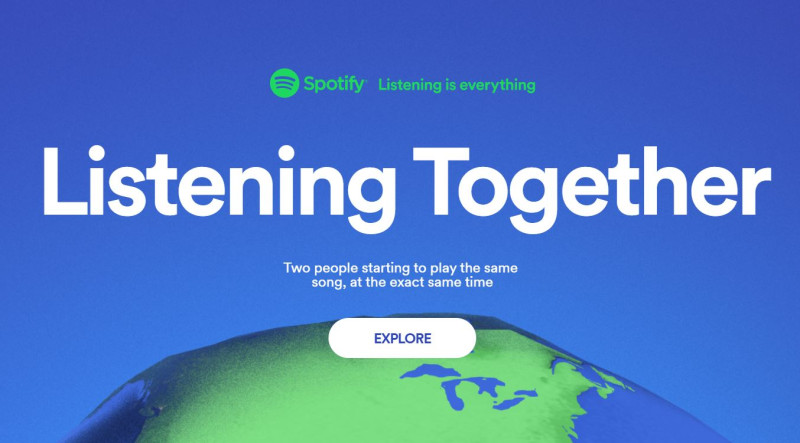 Spotify推出「Listening Together」活動，希望透過音樂的力量將人們緊密地聯繫在一起。   圖：截取自活動官網