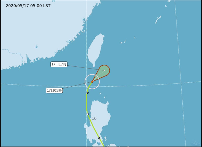 氣象局預計上午8時30分將解除輕颱黃蜂海上颱風警報。   圖/氣象局