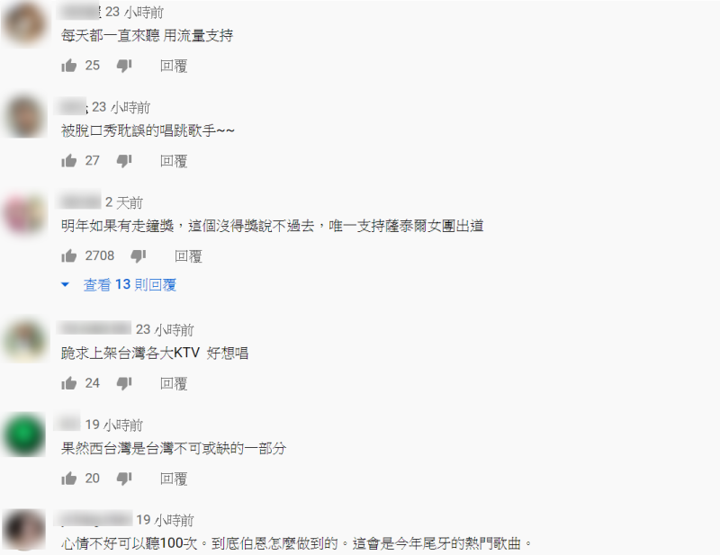 網友們紛紛留言表示喜歡這支改編MV，讚賞博恩相當有才華。   圖 : 擷取自博恩《TAIWAN》MV下留言