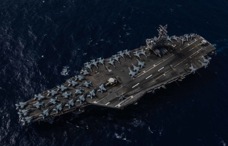 美國海軍海軍學會新聞網報導，航空母艦雷根號已經離開中東，重返西太平洋。   圖：取自第七艦隊官網www.c7f.navy.mil/(資料照片)
