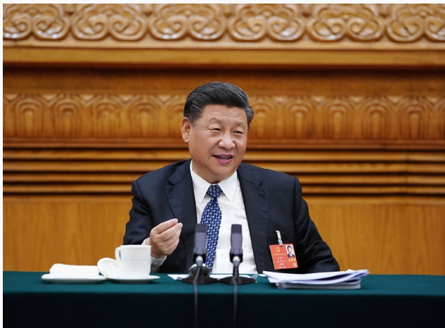 中國國家主席習近平在兩會中提出指示。   圖 : 翻攝自新華網