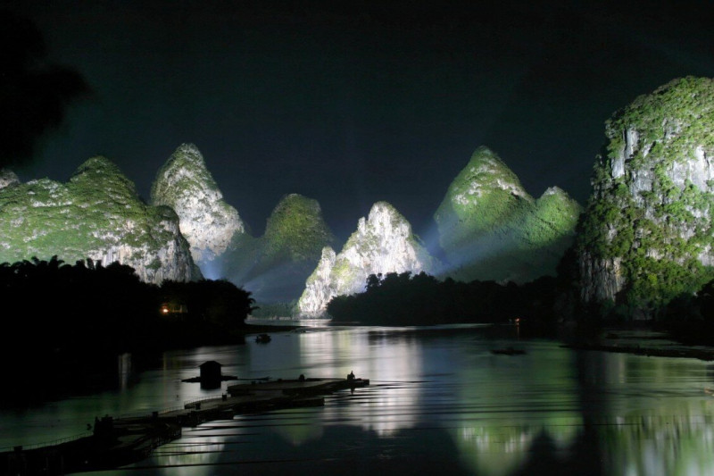 中國桂林夜景   圖:擷取自twitter