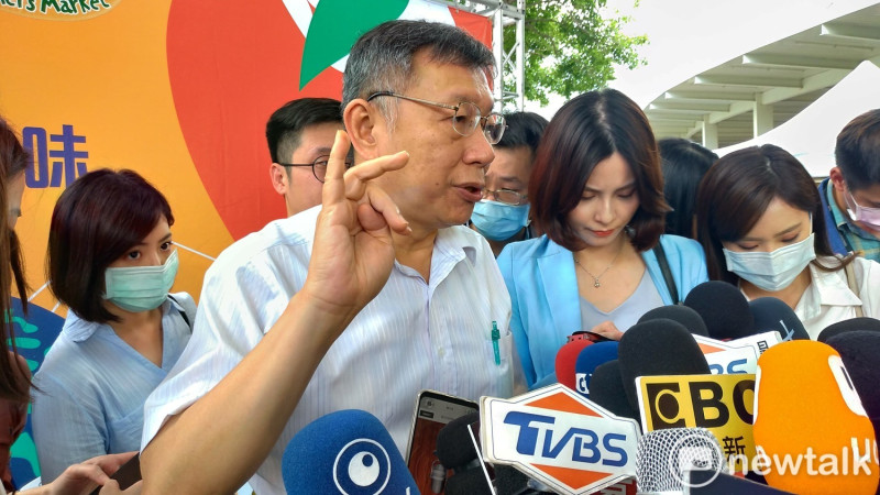 台北市長柯文哲下午接受媒體聯訪。   圖：陳佩君／攝