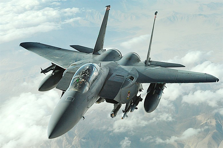 美國一架F-15戰機（ㄊ）15日從英格蘭東部起飛進行訓練時墜機。圖為F-15戰機示意圖。   圖：翻攝美國空軍網頁www.af.mil