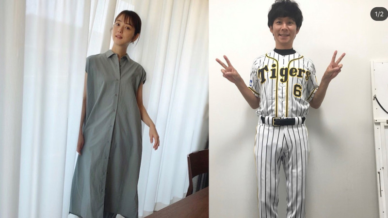 日本氣質女星佐佐木希(左)的諧星老公渡部建(右)傳出與多人約炮、劈腿。   圖：翻攝佐佐木希、渡部建Instagram