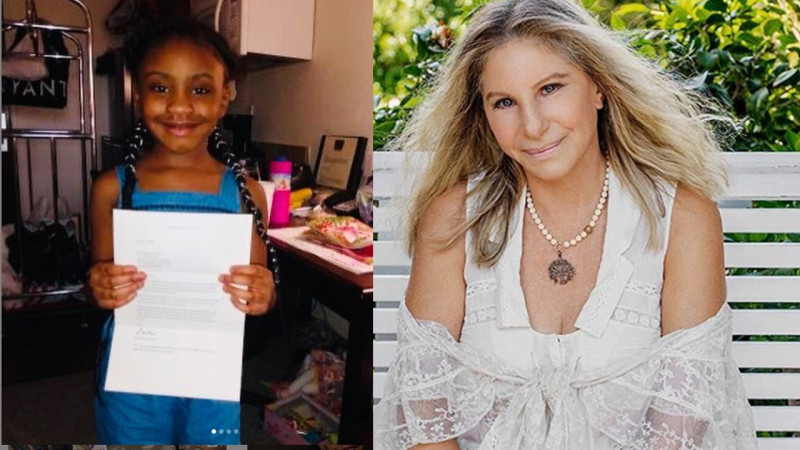 天后芭芭拉史翠珊(右)贈送迪士尼股票給佛洛伊德6歲的女兒。   圖：翻攝Instagram