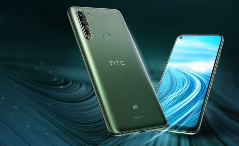 HTC今天發表旗下首支5G手機「U20 5G」，也是首支「台灣製造」的5G手機。   圖：截取自HTC官網