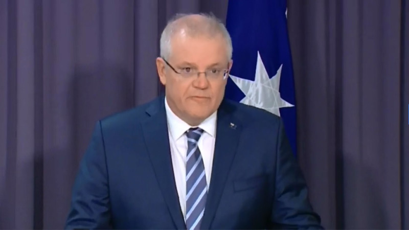 澳洲總理莫里森19日召開記者會，稱政府已經受到外國實體的網路攻擊，但未透露是哪一個國家發動的。   圖：翻攝自莫里森臉書