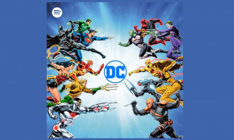 Spotify與DC漫畫簽約，將開發獨家內容。   圖：取自Spotify官網