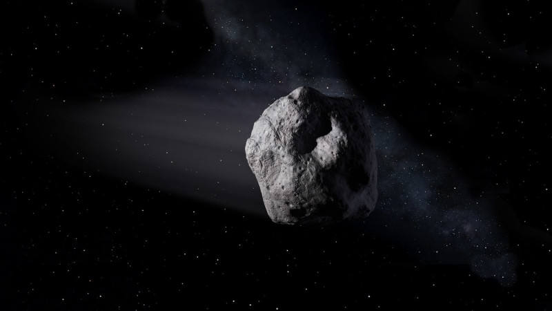 美國太空總署NASA表示，一顆直徑約140至310米、體積比倫敦大笨鐘大三倍多的小行星441987（2010 NY65），將於英國時間24日7時44分經過地球。示意圖。   圖：翻攝自NASA臉書
