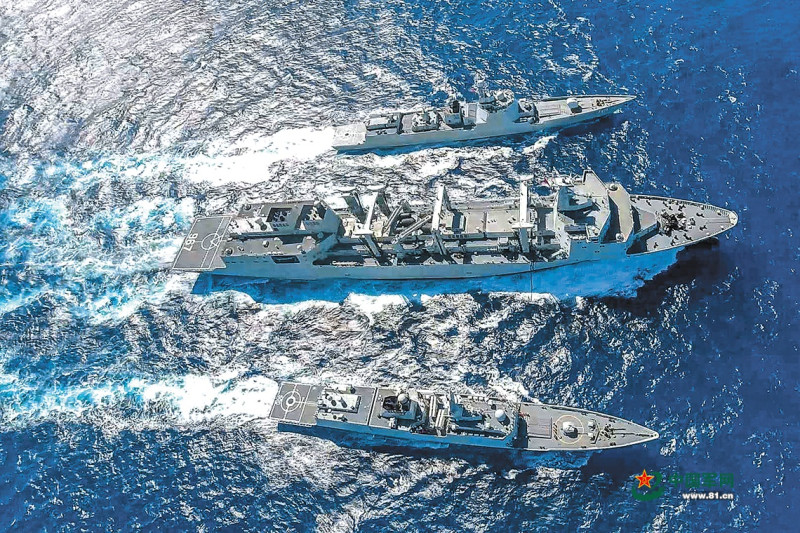 中國13日宣布台海軍演，在台灣海峽及南北兩端連續組織實戰化演練，並公布實彈射擊範圍。   圖：翻攝中國軍網