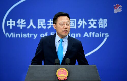 中國外交部發言人趙立堅對於５名遭到解放軍強行帶走一事，以「不掌握相關案件的具體狀況」回應。   圖 : 翻攝自中國外交部