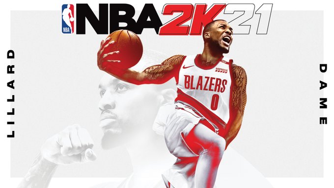 《NBA 2K21》最新封面人物由波特蘭拓荒者隊當家球星里拉德（Damian Lillard）脫穎而出。   圖：翻攝自NBA 2K21 TWITTER