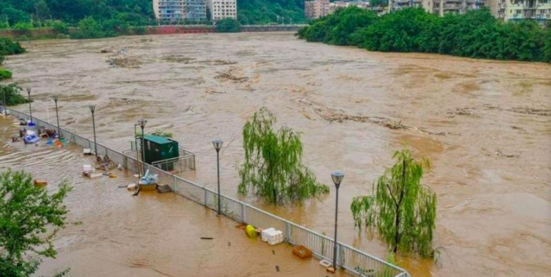 中國多處洪災嚴重   圖:nownews提供