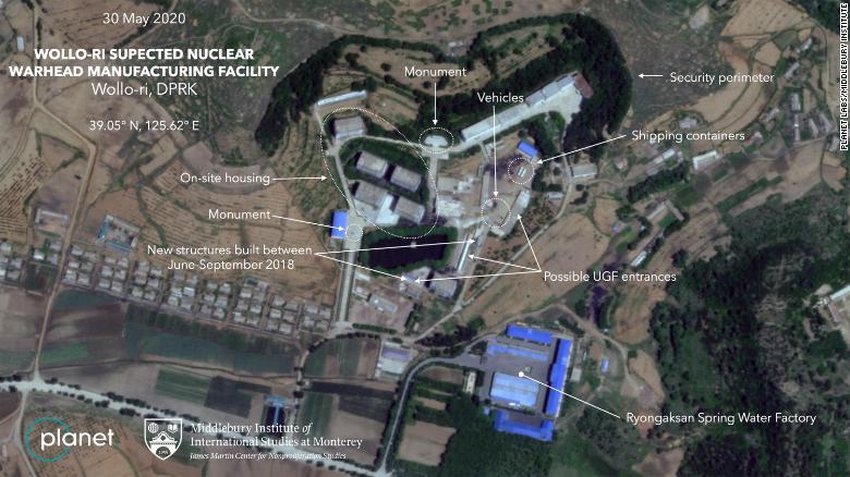 根據CNN今 (9) 日的報導，CNN獲取最新的衛星影像，發現一座北韓從未聲明的核能設施，專家們質疑這是北韓用來做核彈頭的工廠。   圖 : 翻攝自星球實驗室