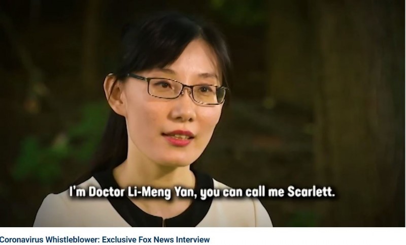 中國女病毒學家嚴立孟（Li-Meng Yan）10日接受美國《福斯新聞》專訪時爆料，中國與世衛聯手隱匿疫情。   圖：擷自美國《福斯新聞》
