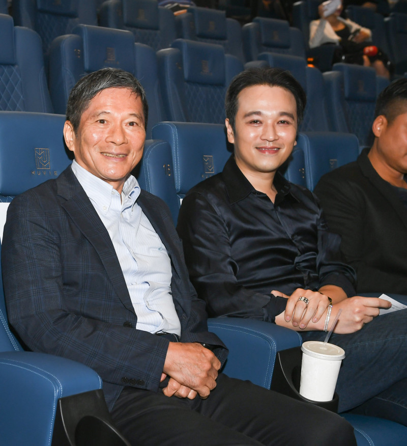 文化部長李永得(左)與威秀影城董事長吳明憲(右)聯袂出席記者會。   圖：「台灣電影起飛大聯盟」執行委員會 /提供