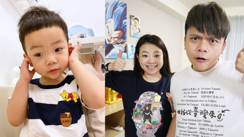 2歲大的蔡桃貴(左)是蔡阿嘎(右1)跟二伯(右2)所生的小孩。   圖：翻攝蔡桃貴、蔡阿嘎臉書粉絲專頁