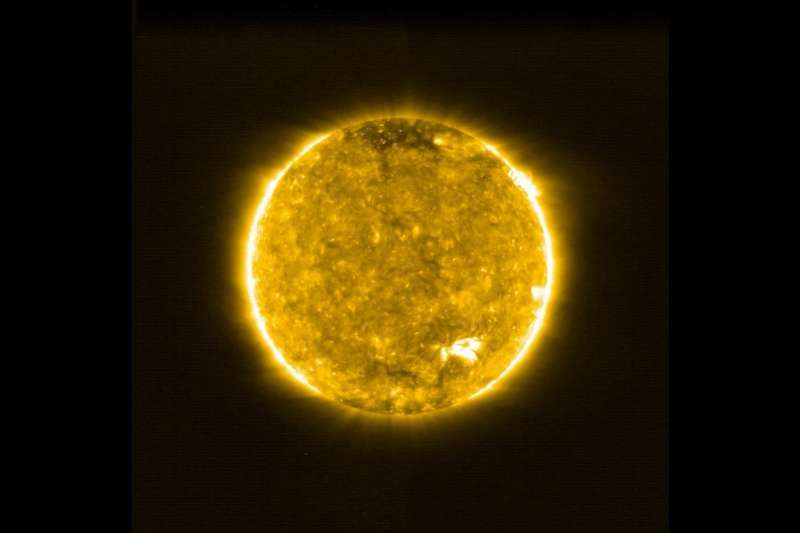 歐洲太空總署（ESA）公開人類史上最近距離拍攝的太陽照片。   圖／翻攝ESA臉書