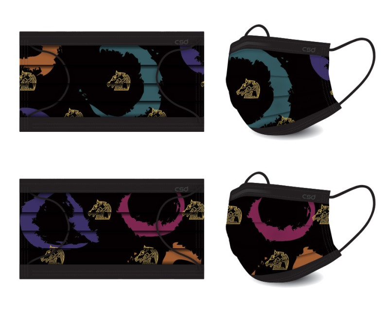 金馬中衛聯名口罩，每片獨特構圖設計，10月將公布販售。   圖：金馬執委會提供