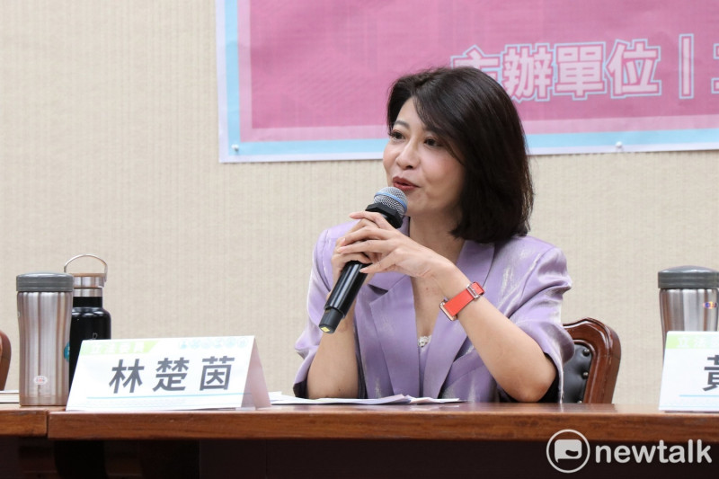 民進黨立委林楚茵指出，從中國因疫情遭受的巨大衝擊和香港反送中等事件，台灣在這段期間確實機不可失。   圖：謝孟華/攝