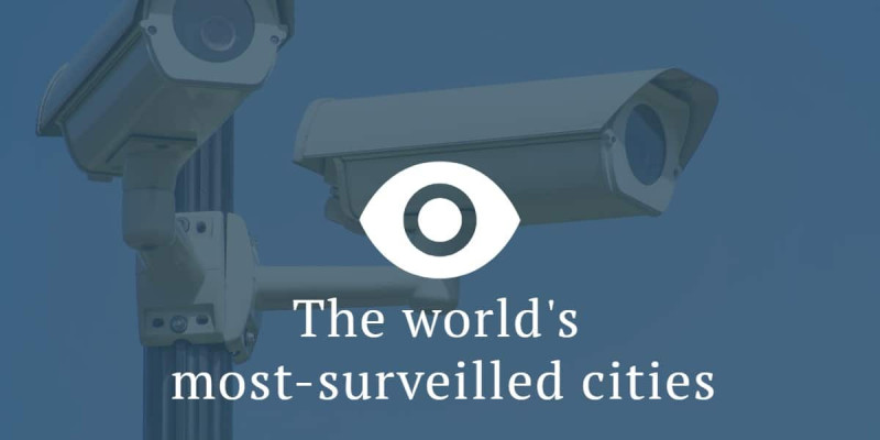 英國調查發現，全球裝設監視器最多的20個城市中，中國就占了18 個城市。   圖：翻攝自Comparitech網站