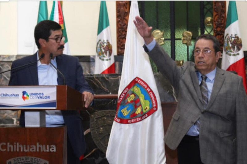 墨西哥契瓦瓦州衛生局長格雷厄達(右)本人。   圖：截取自科拉爾（Javier Corral）個人臉書