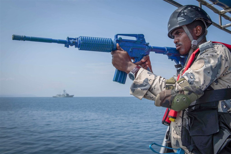 「索馬利蘭紀事報」引述消息人士報導，中國與東非索馬利亞達成協議，要在紅海聯合巡弋。紅海倡議成員包括吉布地、約旦等地。圖為吉布地參與美國非洲司令部2019年11月在東非進行的海上演習。   圖：翻攝自facebook.com/AFRICOM