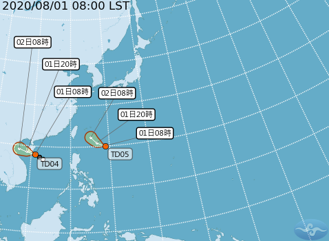 中央氣象局公佈地3號颱風辛樂克路徑，對台並無影響。   圖：中央氣象局/提供