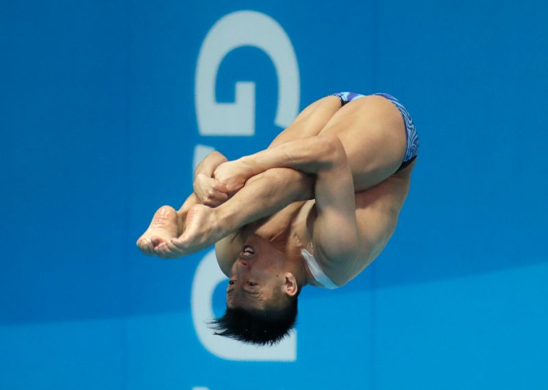 日本奧運跳水老將寺內健驚傳確診。   圖／美聯社／達志影像