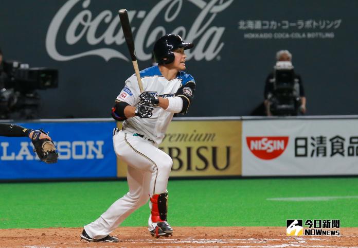 日本火腿鬥士隊外野手王柏融。   圖／記者葉政勳攝 , 2019.03.30