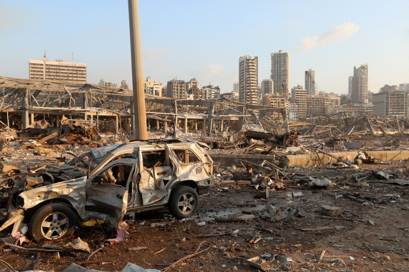 黎巴嫩首都貝魯特港口地區4日發生嚴重爆炸意外，死亡人數超過百人。   圖：達志影像/路透社 (資料照片)