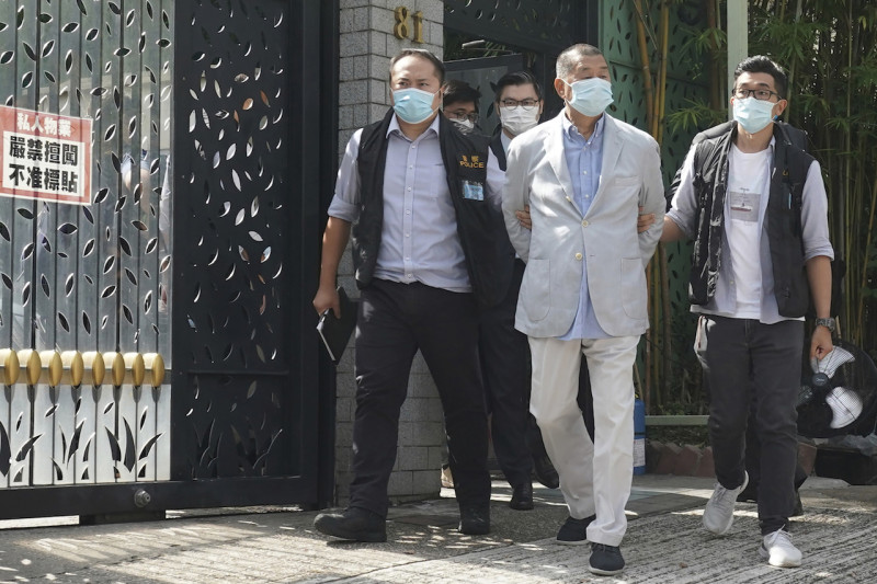 壹傳媒創辦人黎智英日前遭到香港警方逮補，引發各界關注。   圖 : 達志影像/美聯社（資料照）