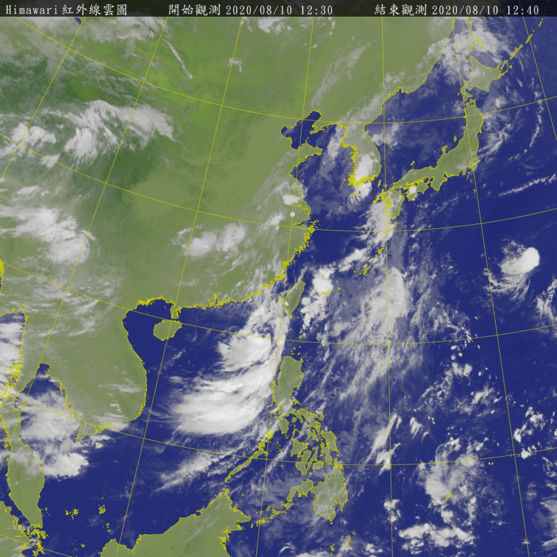 輕颱「米克拉」正式命名，將穿越台灣海峽帶來豐沛雨量。   圖：翻攝自中央氣象局