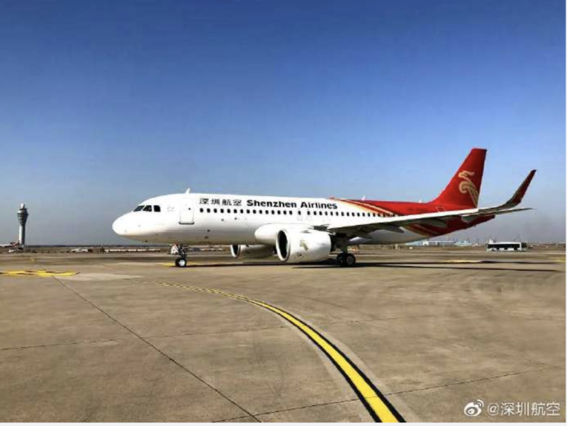深圳航空飛機。（示意圖）   圖：截取自深圳航空官方微博