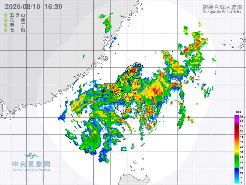 輕颱「米克拉」帶來豐沛雨量。   圖：翻攝自中央氣象局
